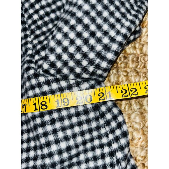 Love Moschino Wool Blend Jacket/Pea Coat Coat Gingham Black White Size 8 - Picture 6 of 11